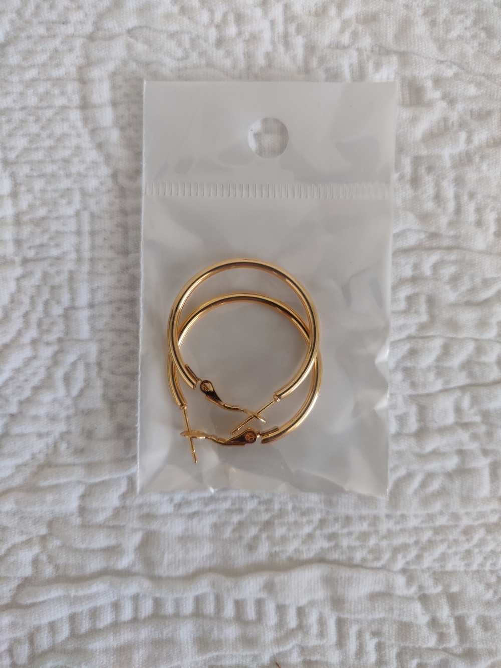 14k Gold Plated Nickel Gold Hoop Earrings - Classic Women Jewelry